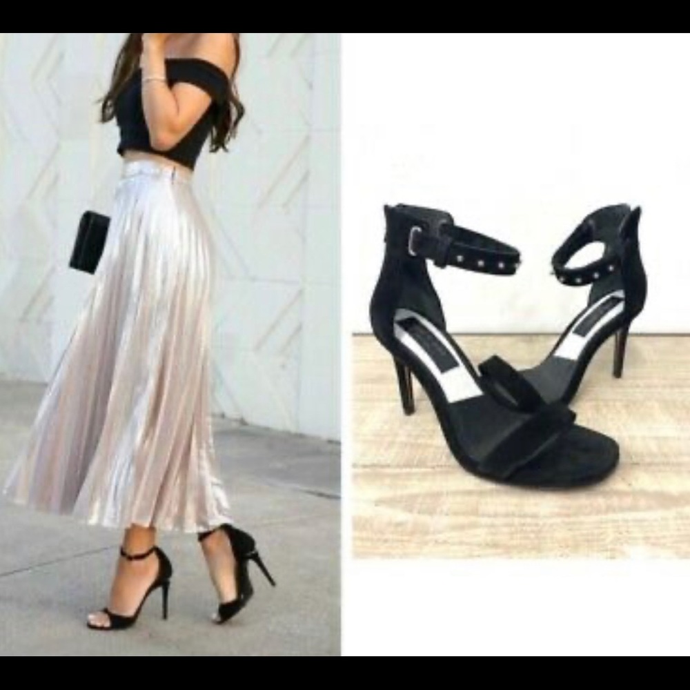 rag & bone Tamira black ankle strap heeled sandal